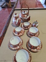 Antik japán tojáshéj porcelán készlet 15 részes