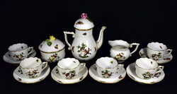 HERENDI ROTSCHILD MINTÁS PORCELÁN KÁVÉS KÉSZLET