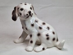 Szép festésű nagyobb méretű porcelán dalmata kutya figura hibátlan állapotban 15 cm. magas