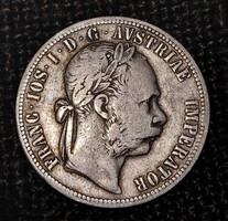 Ferenc József. 1 florin 1882. /1 .  Ag ezüst . F2026