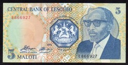 Lesotho 5 maloti UNC 1989