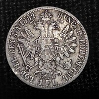 Ferenc József. 1 florin 1882. /2 .  Ag ezüst . F2026
