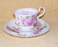 Royal Albert hónapos porcelán reggelizőszett november