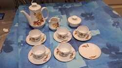 Jelzett Colditz (CP) Made in GDR kávéskészlet – Sárga rózsás