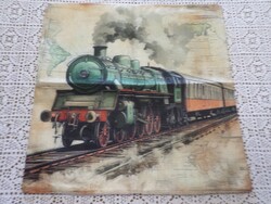 Vonatos zippes díszpárna huzat.