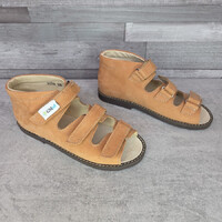 GMED supinált őzbarna tépőzáras gyerek szandál, 33