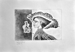 Kopacz Mária - Szépséges Madárasszony 60 x 84 cm akvatinta, papír