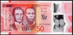 Jamaica 50 dollár polymer UNC 2023