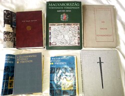 6 db. könyv. Magyar térkép, Művészettörténet, Egyházművészet, Történelem-festmény,