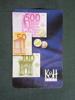 Kártyanaptár,Kereskedelmi Hitel Bank,euró,2002  (3)