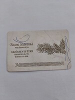 Barczi Istvánné virágboltja Sajószentpéter 1990. évi kártyanaptár