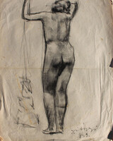Balázs Diószegi: nude standing with back, 1939
