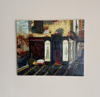 Viktor Shvaiko - Vár a vízparton című művének stílusában készült másolat