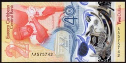 Kelet-Karib Államok 2 dollár jubileumi polymer UNC 2023