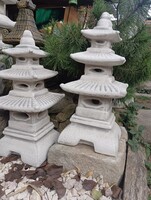Új Japán Pagoda kertépítő Kő lámpa 48cm Fagyálló műkő Feng Shui  kerti tó pagoda lámpás szobor