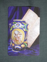 Kártyanaptár,Mentha gyógyszertár,patika,Pécs,patika edény kerámia,2003  (3)