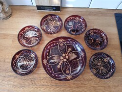 Bordó kristály készlet