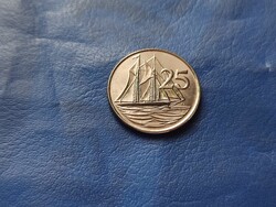 KAJMÁN-SZIGETEK / CAYMAN ISLANDS 25 CENT 2013 HAJÓ! UNC ! II.ERZSÉBET IDŐS!
