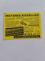 Molnár Jenő víz-gáz szerelő 2011. évi kártyanaptár - szakszeruen.hu