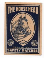 Gyufacímke: India. Kisebb méret.