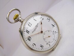 VERY NICE HIGH-QUALITY ANTIQUE IWC SCHAFFHAUSEN SILVER POCKET WATCH 1916