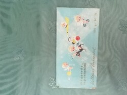 Mogyorós Szerencsi tejcsokoládé papír régi angyalkás