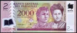 Paraguay 2000 guaranies polymer UNC 2023