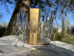 CHAMPAGNE CLUB - Louis Roederer Cristal 8 palackos világító pezsgőhűtő jégkád + 6 pezsgőspohár