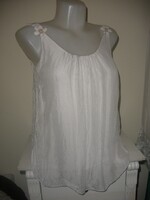 Selyem tartalmú felső, fehér