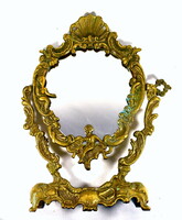 NEOBAROKK STÍLUSBAN PUTTÓS ASZTALI RÉZ PIPERE TÜKÖR