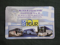 Kártyanaptár,Re-Tour utazási iroda,Kaposvár,Man,Scania Ikarus autóbusz,2006  (3)