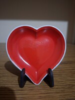 Metzler & Ortloff porcelán szív alakú gyűrű tartó, ékszertartó. Jelzett