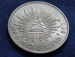 Mexico 8 Reales 1882 modern másolat, nem ezüst