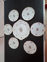 Hollóházi porcelán süteményes készlet