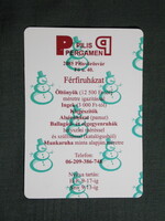 Kártyanaptár,Pilis Pergamen,öltöny,egyenruha,munkaruházati üzlet,Pilisvörösvár,2006  (3)