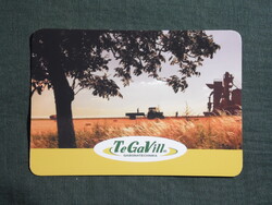 Kártyanaptár,Tegavill gabonatechnika,mezőgazdasági gépek,traktor,Komló,2006  (3)