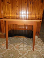 Art deco fiókos, polcos lakk asztal "Varia rádióasztal" - eredeti ára 263 Ft