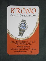 Kártyanaptár,Krono óra ékszerüzlet,Pécs,karóra,2005  (3)