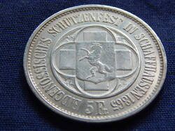 Svájc 5 Francs 1865 modern másolat, nem ezüst