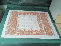 Régi 1983  retró textil vászon falinaptár tiszta vasalt