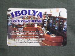 Kártyanaptár,Ibolya gyógyszertár,patika,Berettyóújfalu,2007  (3)