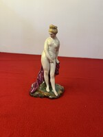 Antik Höchst porcelán figura - Fürdőző női akt