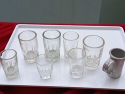 Retro Short Alcoholic Bar Glasses with Markings