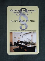 Kártyanaptár,Dr. Sólymos Vilmos ügyvéd,Pécs,2008  (3)