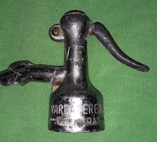 Antik 1936. KÍGYÓ figurás fém szódásüveg fej VARGA FERENC CSONGRÁD a képek szerint