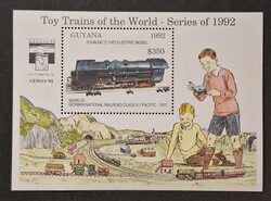 1992. Guyana - Mozdony blokk ** 7 € (599.)