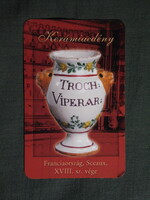 Kártyanaptár,Hungária gyógyszertár,patika,Pécs,Francia kerámiaedény,2007  (3)