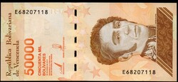 Venezuela 50.000 bolivár UNC 2019