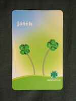 Kártyanaptár,Totó Lottó szerencsejáték,lóhere,játék,2007  (3)
