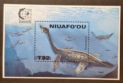1995. Niuafo'ou - Dínó blokk ** 9 € (596.)